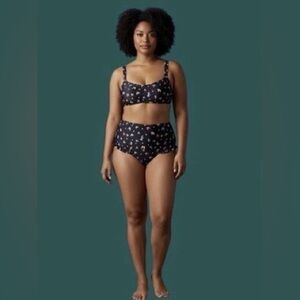 Salt & Cove 2 PC Banded High-Waist Bikini Size 16/18